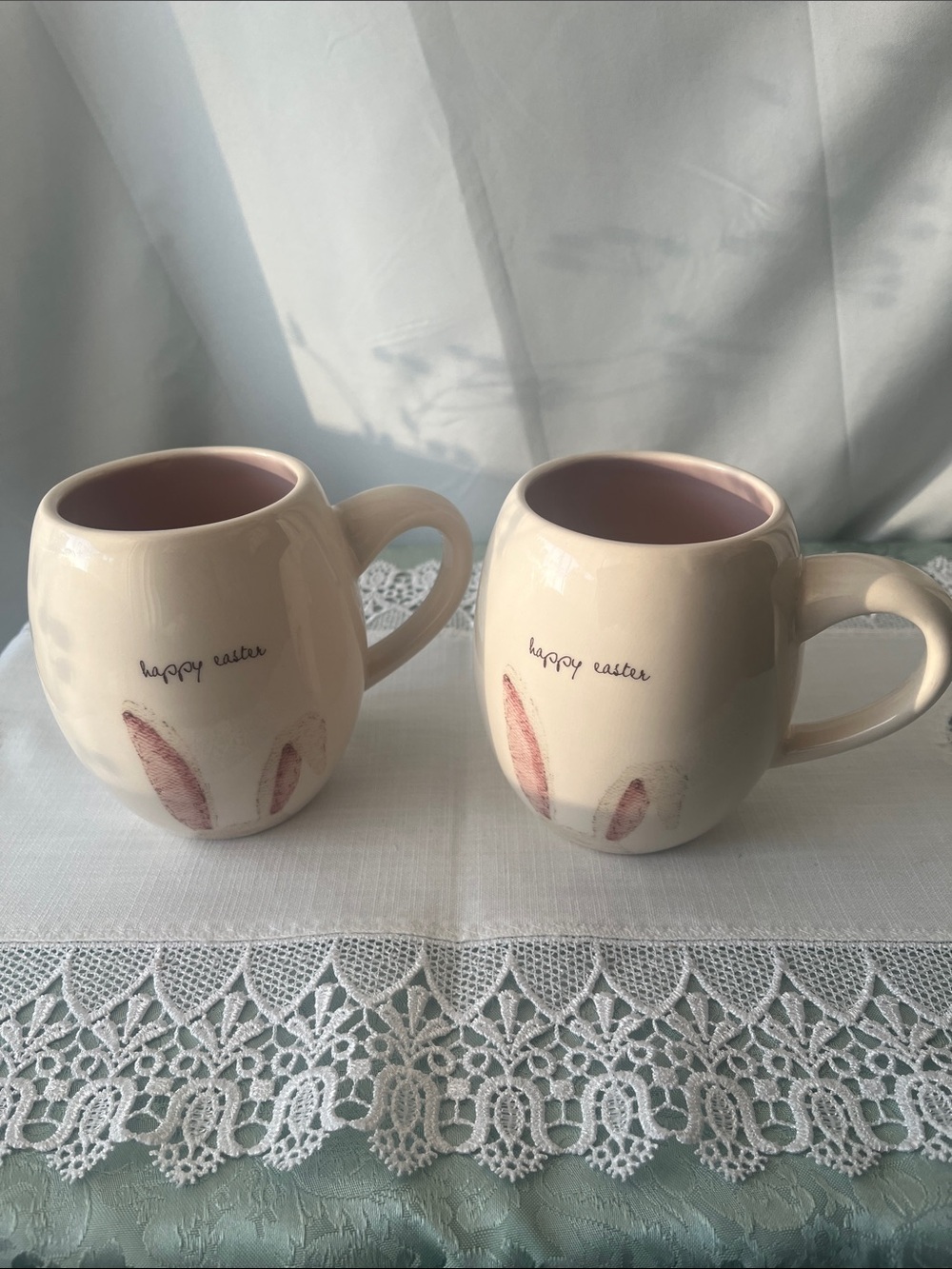 Rae Dunn "Happy Easter" Bunny Ears Mugs (Set of 2)